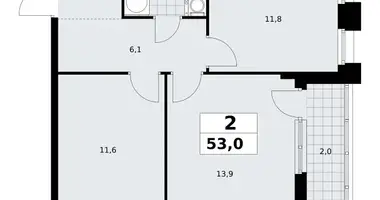 Wohnung 2 zimmer in Kommunarka, Russland