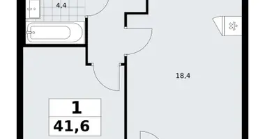 Wohnung 1 zimmer in Troizk, Russland