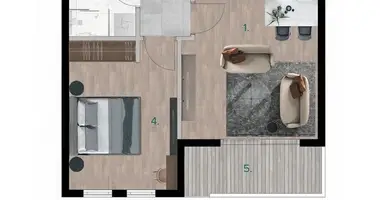 1 bedroom apartment in Bjelisi, Montenegro