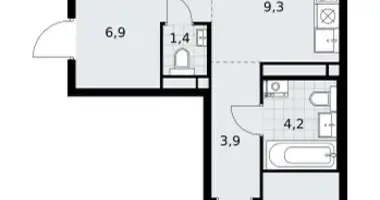 3 room apartment in Vnukovo, Russia