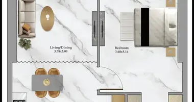 Apartamento 1 habitacion en Dubái, Emiratos Árabes Unidos
