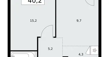 Mieszkanie 2 pokoi w Troick, Rosja