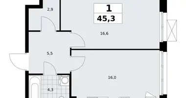 Wohnung 1 zimmer in Kommunarka, Russland