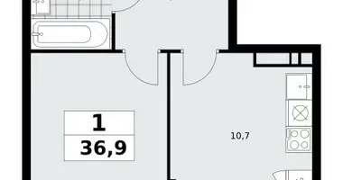 1 room apartment in Kommunarka, Russia