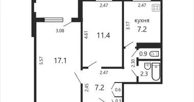 Wohnung 2 zimmer in Minsk, Belarus