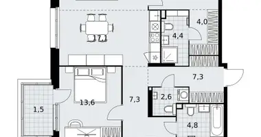 Wohnung 5 zimmer in Kommunarka, Russland