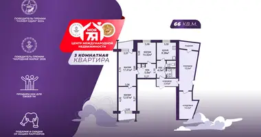3 room apartment in Minsk, Belarus