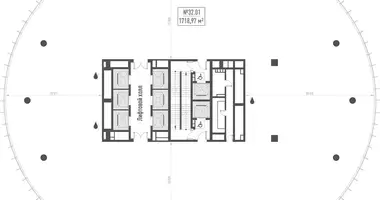 Office 1 719 m² in Moscow, Russia