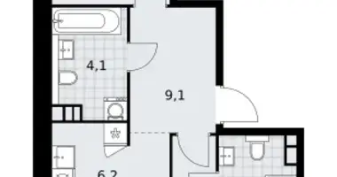 Apartamento 3 habitaciones en Moscú, Rusia