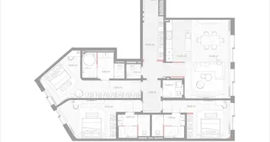 Apartamento 3 habitaciones en Moscú, Rusia