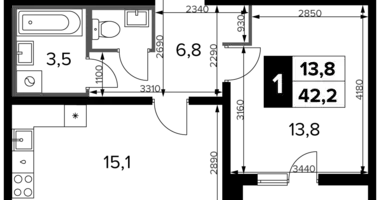 Mieszkanie 1 pokój w Leninsky District, Rosja