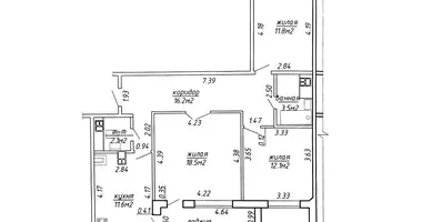 Apartamento 3 habitaciones en Minsk, Belarús