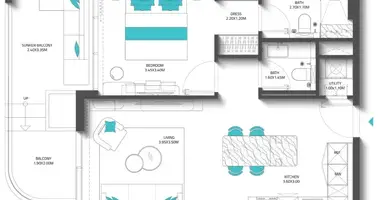 1 bedroom apartment in Dubai, United Arab Emirates