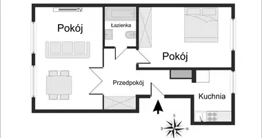 Wohnung 2 zimmer in Warschau, Polen