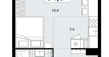 Wohnung 1 zimmer in Kommunarka, Russland
