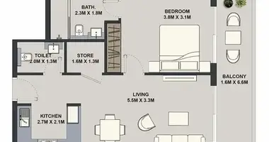 1 bedroom apartment in Dubai, United Arab Emirates