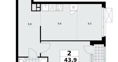 Appartement 2 chambres dans Kommunarka, Russie