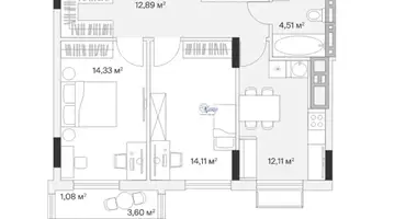 Apartamento 2 habitaciones en Maloye Isakovo, Rusia