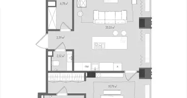Apartamento 1 habitación en Moscú, Rusia