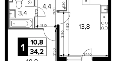 Appartement 1 chambre dans Leninsky District, Russie