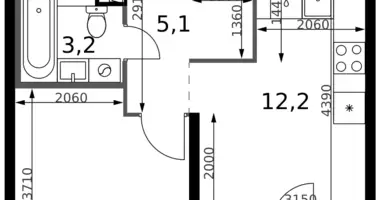 1 room apartment in Leninsky District, Russia