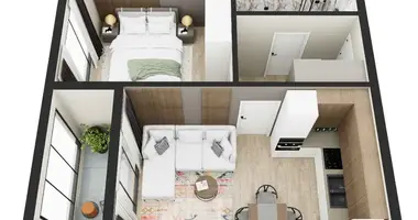 Apartamento 2 habitaciones en Kavaja, Albania