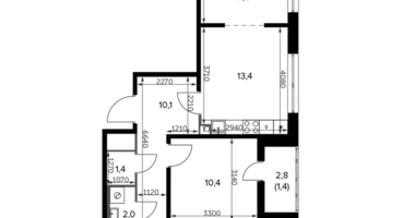 Appartement 3 chambres dans Leninsky District, Russie