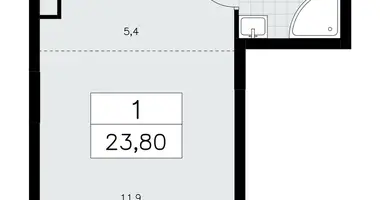 Apartamento 1 habitación en Kommunarka, Rusia