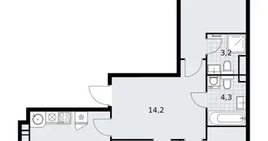 Wohnung 3 zimmer in Wnukowo, Russland