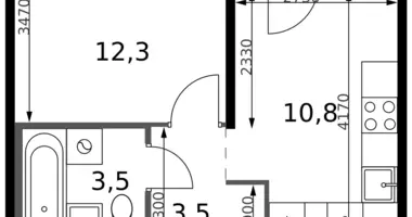 Квартира 1 комната в Ленинский городской округ, Россия