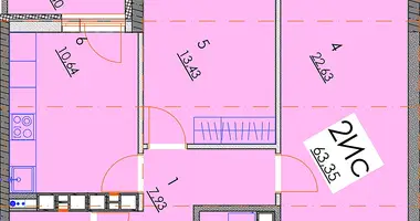 Квартира 2 комнаты в Минск, Беларусь