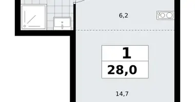 Mieszkanie 1 pokój w Kommunarka, Rosja