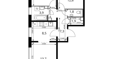 Appartement 3 chambres dans Leninsky District, Russie
