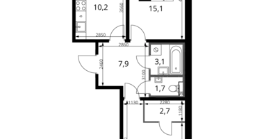 Apartamento 2 habitaciones en Leninsky District, Rusia