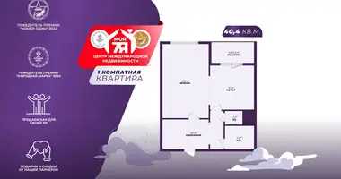 Apartamento 1 habitación en Barawlyany, Belarús