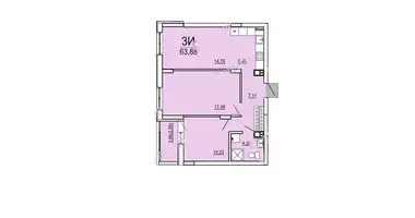 Mieszkanie 3 pokoi w Muchaviecki sielski Saviet, Białoruś