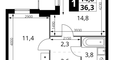 Apartamento 1 habitación en Jimki, Rusia