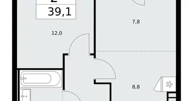 Apartamento 2 habitaciones en Kommunarka, Rusia