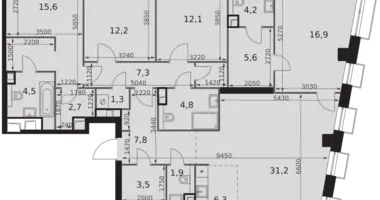 5 room apartment in Moscow, Russia