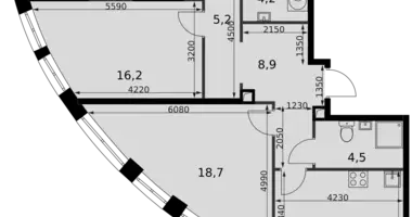 3 room apartment in Moscow, Russia