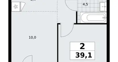 Appartement 2 chambres dans Kommunarka, Russie