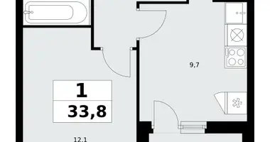 1 room apartment in Kommunarka, Russia
