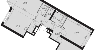 Wohnung 3 zimmer in Moskau, Russland