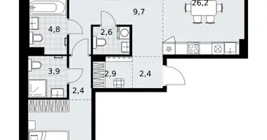 Квартира 3 комнаты в район Коммунарка, Россия