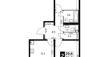 Apartamento 2 habitaciones en Leninsky District, Rusia