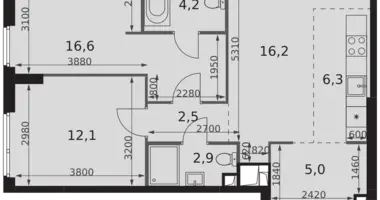 Appartement 3 chambres dans Moscou, Russie