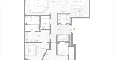 Apartamento 3 habitaciones en Moscú, Rusia