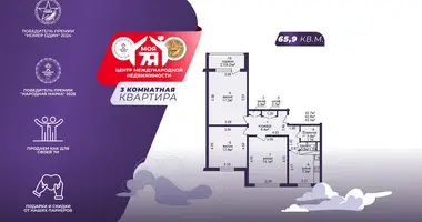 3 room apartment in Minsk, Belarus