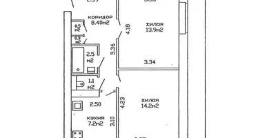 2 room apartment in Minsk, Belarus