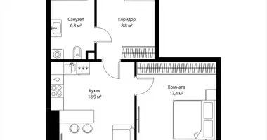 Wohnung 1 zimmer in Moskau, Russland